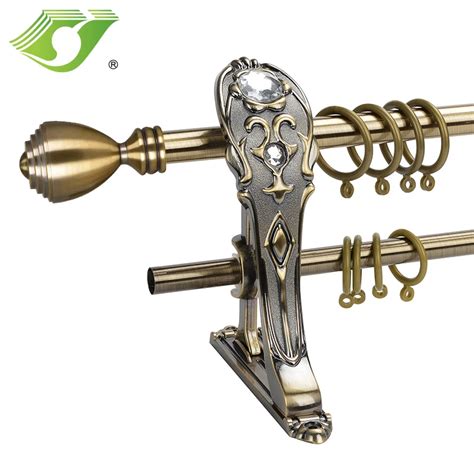 Beautiful Curtain Rod Aluminium Curtain Finial Finials Antique Brass ...