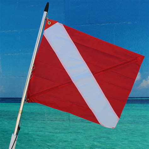 boat parts diver  flag red vinyl birdsall marine design