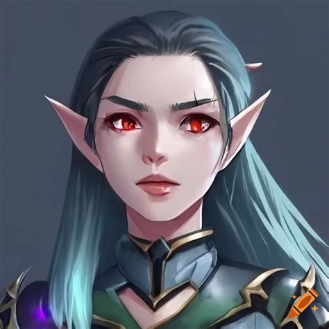 Detailed Concept Art Of A Confident Female Elf On Craiyon