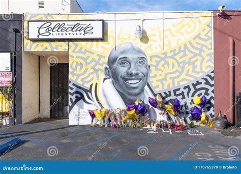 A Mural To Honor NBA Legend Kobe Bryant Editorial Stock Image - Image ...