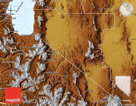 Physical Map of Douglas County