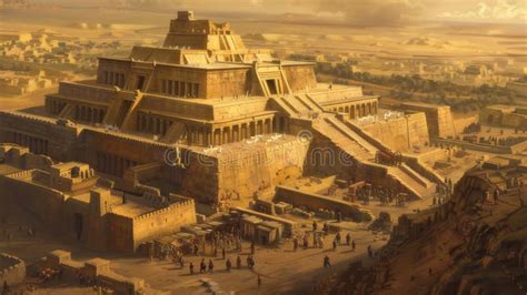 ancient city  ur   chaldees   millennium bce stock