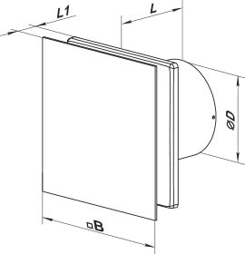 Vents Solid Glass Residential Axial Fans Ventilation System