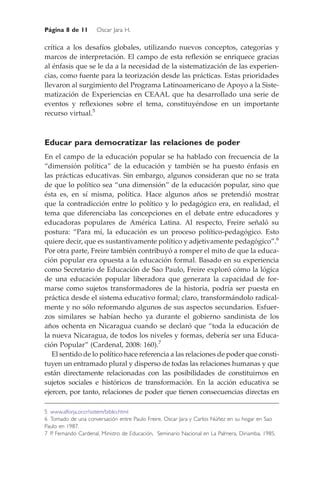 Educaci N Popular En Am Rica Latina Pdf