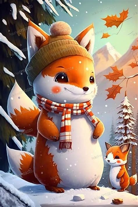 Amazon Rmsgozo Cute Snow Fox Diamond Painting Kits For Adult