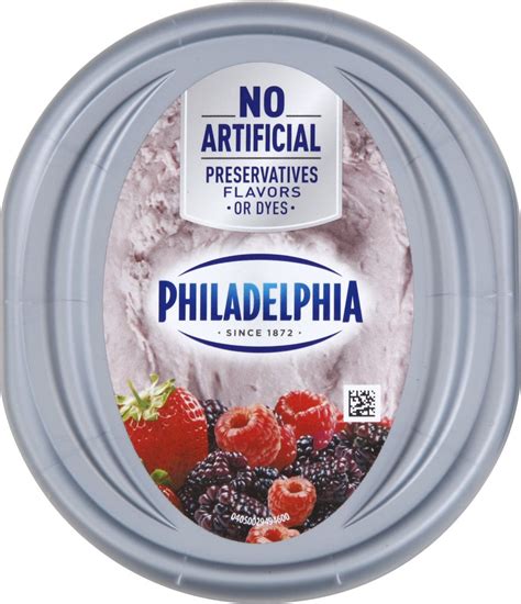 Philadelphia Mixed Berry Whipped Cream Cheese Spread 7 5 Oz Tub 7 5 Oz