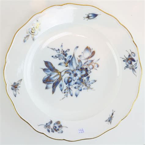 Bilder Zu Meissen Essteller Blaue Blume Mit Insekten Und