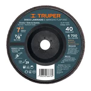 15711 DLTP 7040 TRUPER Truper Disco 7 laminado respaldo plástico