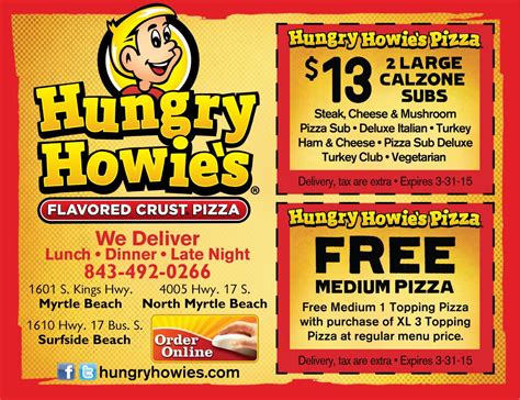 Hungry Howie S Coupons July Crin Mersey