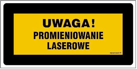 Libres Polska Sp Kb002 Uwaga Światło Laserowe 20x10 Cm Pn Płyta 1Mm