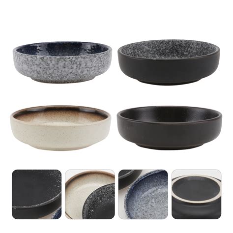 4pcs Ceramic Seasoning Dishes Multifunctional Smal Vicedeal