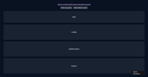 React Resizable Panels Forked Codesandbox