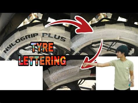 Tyre Lettering Highlight Using Paint Tyre Stickering Diy Dinesh Vlog