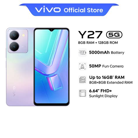 Vivo Y27 5g Smartphone 88gb Extended Ram128gb Rom 5000mah 50mp Fun