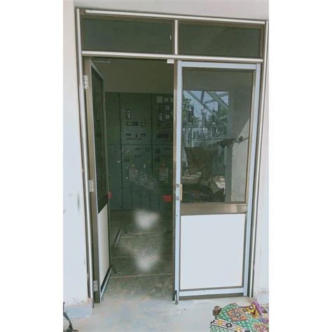 White Aluminium Hinged Glass Door Thickness 8mm Glass At Rs 200 Sq