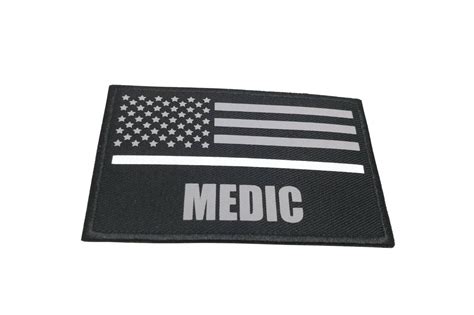 EMS EMT Medic Paramedic USA Flag Patch Thin White Line Patch - Etsy