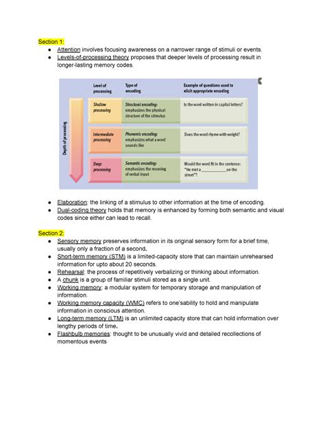 Chapter 7 Py 101 Section 1 Attention Involves Focusing Awareness