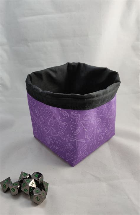 D&D Bag of Holding Dice Bag, Purple Square Base Large Dice Bag ...