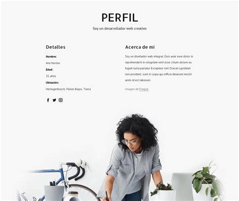 Perfil De Diseñador Web Plantilla Html