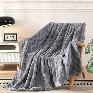 Qucover Plaid Fausse Fourrure X Cm Design R Versible Plaid Canape