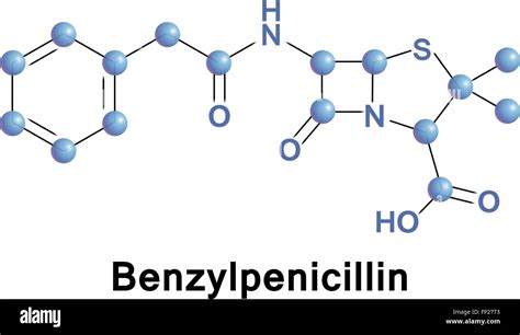 Penicillin G Molekulares Modell Stock Vektorgrafiken Kaufen Alamy