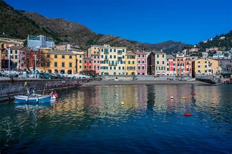 Premium Photo View Of The Old Colorful Houses Of The Village Of Nervi