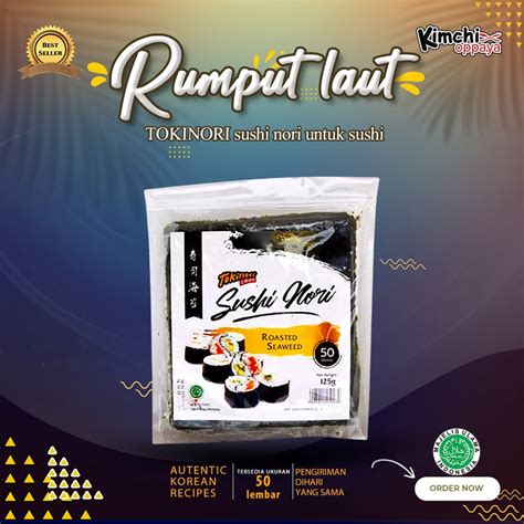 Jual Tokinori Sushi Nori Halal Rumput Laut Sushi Korea Kimbab Isi