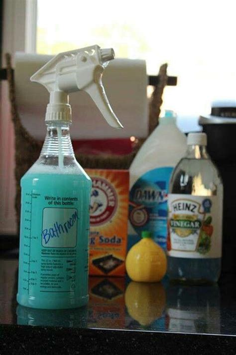 Another Home Recipe Bathroom Cleaner Vinegar Dawn Lemon Baking Soda Water Homemade