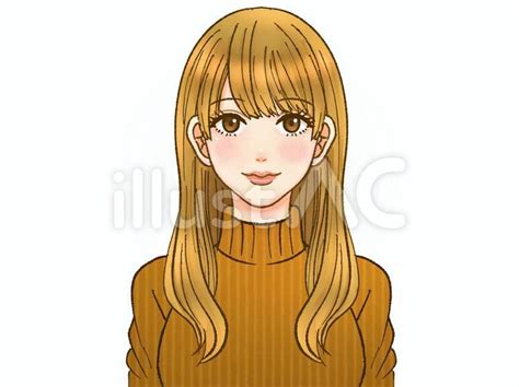 金髪ロングの大人女性のイラストイラスト No 22174693／無料イラストフリー素材なら「イラストac」