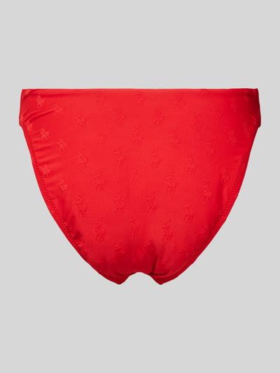 Polo Ralph Lauren Bikini Hose Mit Label Strukturmuster Rot Online Kaufen