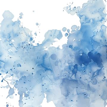 Bluesky Splash Watercolor Paint Watercolor Splash Stain Png