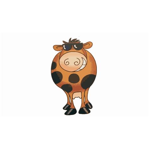 Cow With Sunglasses Svg