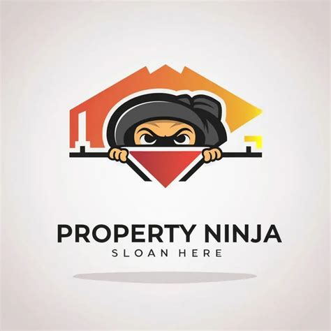 Logo Design For Property Ninja Stealthy Ninja Eyes Overlooking Perfect