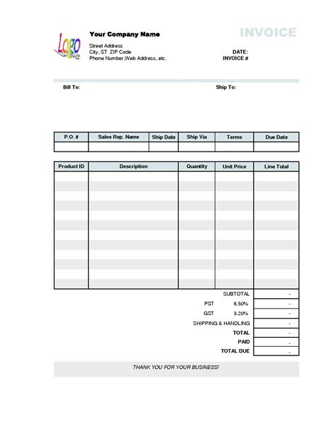 Microsoft Invoice Office Templates — db-excel.com