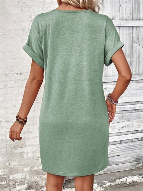 Shein Lune Damen Batwing Rmel T Shirt Kleid Sommer Aktuelle Trends