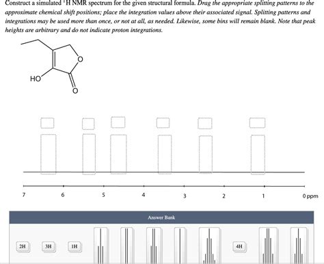 Answered Construct A Simulated H Nmr Spectrum Bartleby