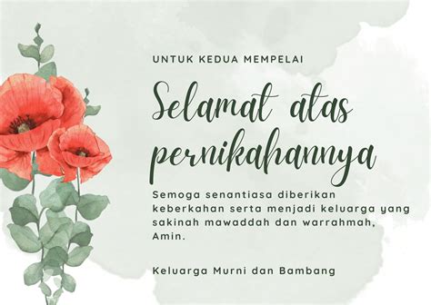 Contoh Kad Ucapan Selamat Pengantin Baru Contoh Kartu Ucapan