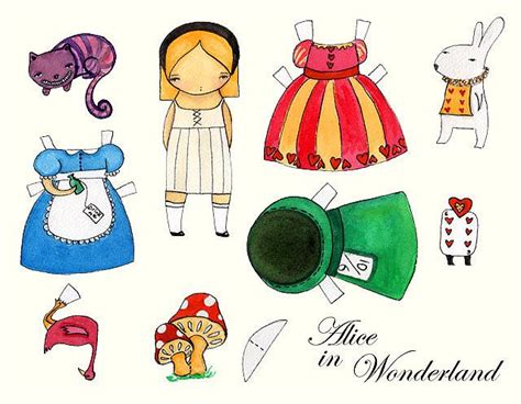 2008 09 30 Alice In Wonderland Paper Doll Paper Dolls Printable Alice In Wonderland Doll