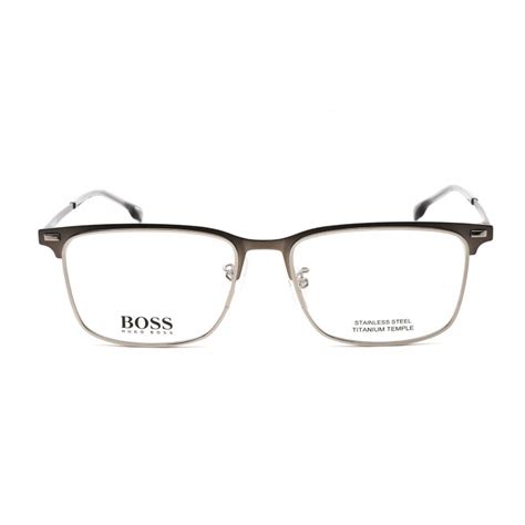 Hugo Boss Boss 1224f Eyeglasses Matte Ruthenium Clear Lens Ambrogioshoes