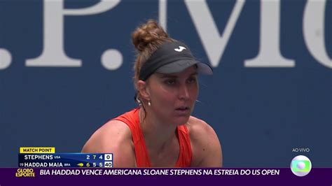 Vídeo Bia Haddad vence americana Sloan Stephens na estreia do US Open