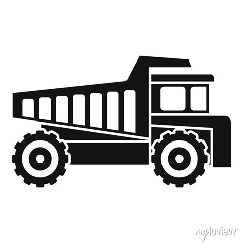 Tipper lorry icon. simple illustration of tipper lorry vector posters ...