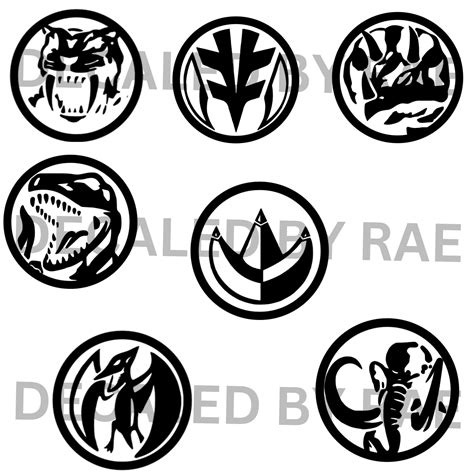 INSIPRED Power Ranger Coin And Helmet Decals Etsy