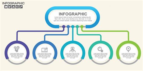 5 Parts Infographic Design Steps Or Processes 3274094 Vector Art At