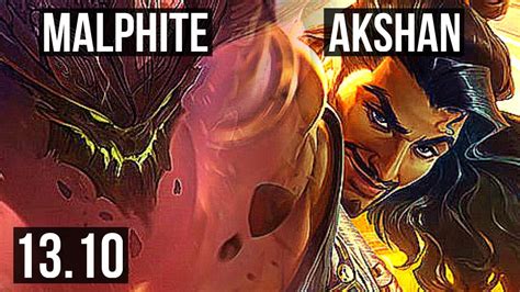 MALPH Vs AKSHAN TOP 3 1 9 1 0M Mastery KR Master 13 10 YouTube