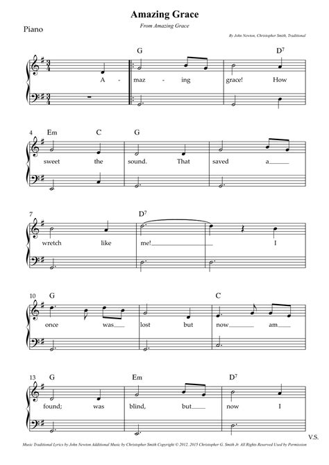 Amazing Grace Arr Wesley S SIlva By John Newton Sheet Music For