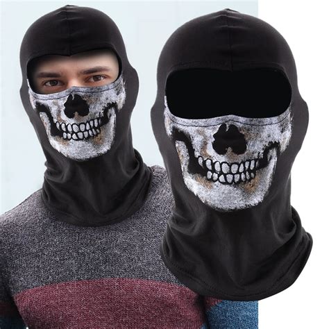 Motorcycles Bicycle Ski Skull Balaclava Mask Cosplay Scary Ghost Face War Game Skeleton Riding