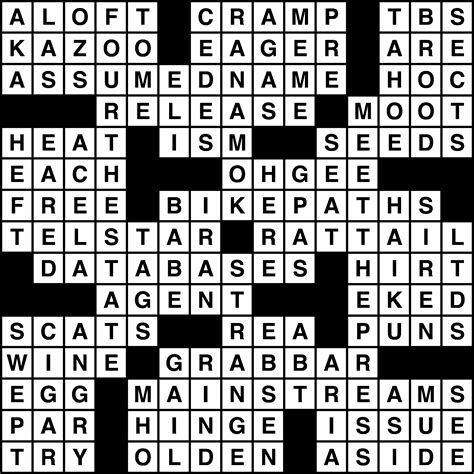Crossword solution: 12/1/11 - The Baylor Lariat