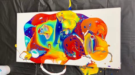 Fluid Art Flop Cup Technique Acrylic Pour Painting Cells Youtube