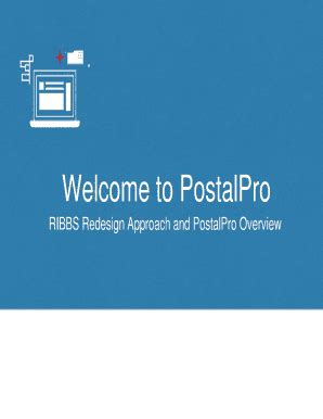 Fillable Online Ribbs Usps Welcome To PostalPro Fax Email Print PdfFiller