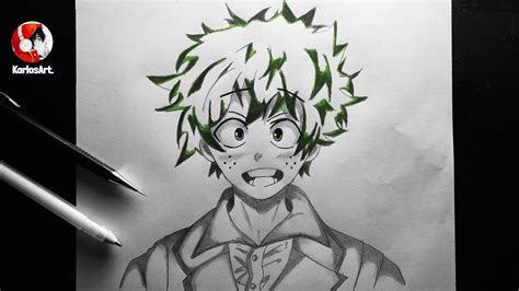 Como Dibujar A Deku Izuku Midoriya Anime Paso A Paso A L Piz Y Facil